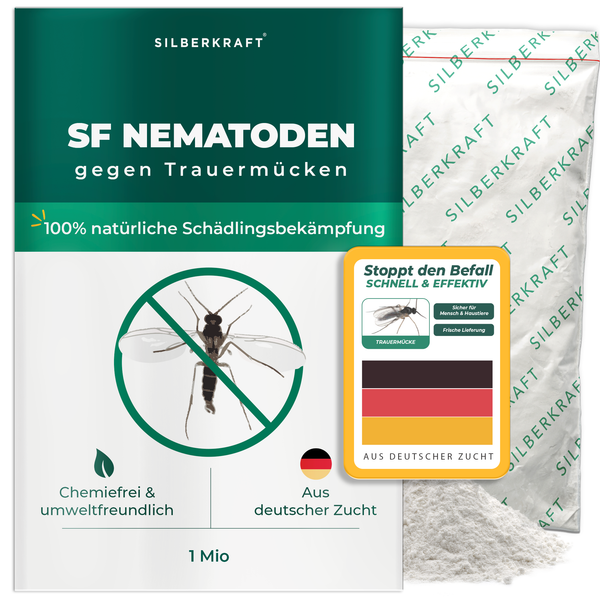 SF Nematoden zur Bekämpfung von Trauermücken für Zimmerpflanzen - Silberkraft