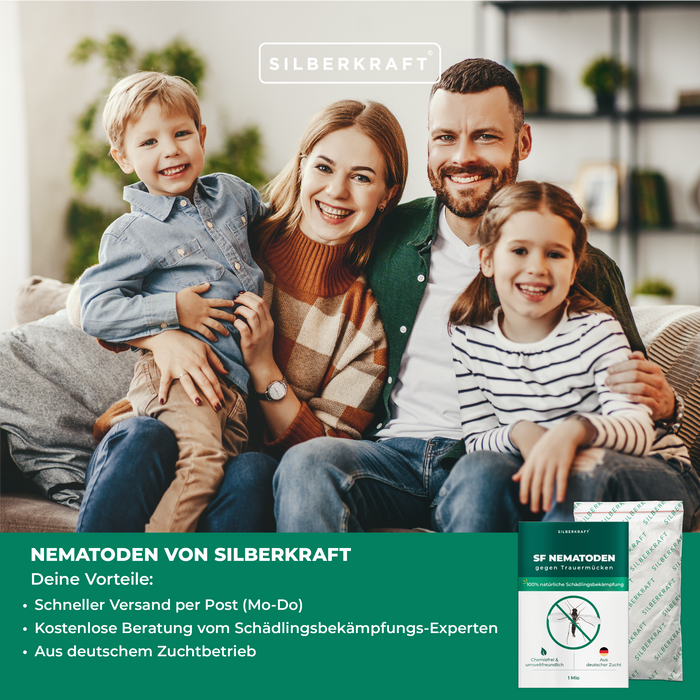 SF Nematoden zur Bekämpfung von Trauermücken für Zimmerpflanzen - Silberkraft