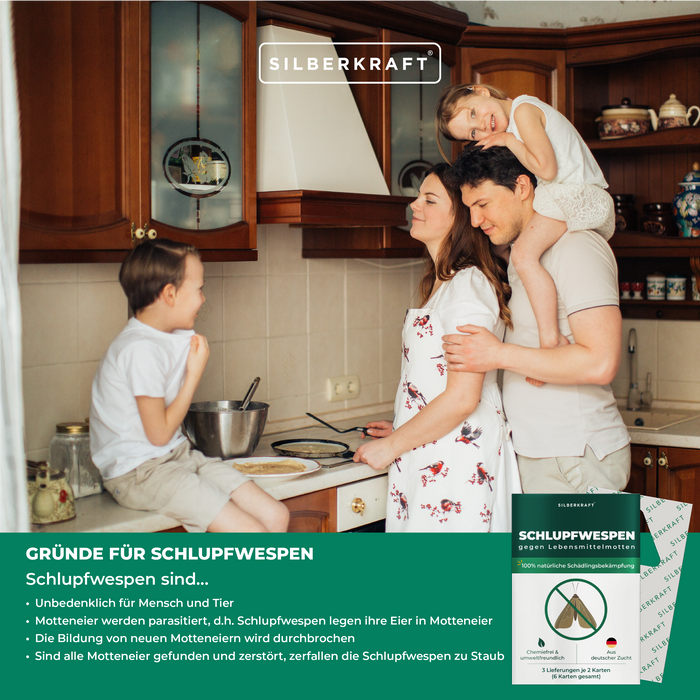 Schlupfwespen gegen Lebensmittelmotten - Silberkraft