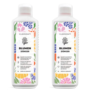 Blumendünger - Mineralischer NPK Flüssigdünger mit Stickstoff - Dünger für Blumen - Blumen Flüssigdünger - Silberkraft