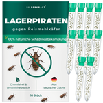 Silberkraft lager piraci przeciwko chrząszczom ryżowym, naturalne pożyteczne owady do bezchemicznego zwalczania chrząszczy mącznych w gospodarstwie domowym, z niemieckiej hodowli, 10x 30 piratów lagerowych w tubie