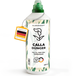 Calladünger – Mineralischer NPK Flüssigdünger mit Stickstoff – Dünger für Calla (Zantedeschia) – Zimmer- & Gartenpflanzen-Dünger - Silberkraft