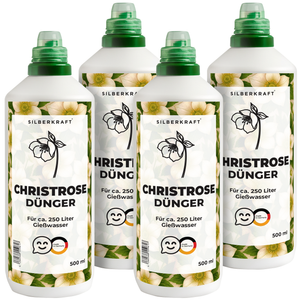 Christrosendünger – Mineralischer NPK Flüssigdünger mit Stickstoff – Dünger für Christrosen (Helleborus) – Winterblüher-Dünger - Silberkraft