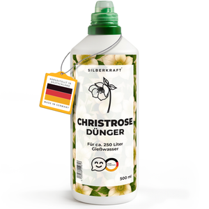 Christrosendünger – Mineralischer NPK Flüssigdünger mit Stickstoff – Dünger für Christrosen (Helleborus) – Winterblüher-Dünger - Silberkraft