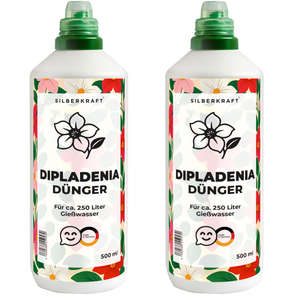 Dipladeniadünger – Mineralischer NPK Flüssigdünger mit Stickstoff – Dünger für Dipladenia (Mandevilla) – Balkon- & Kletterpflanzen-Dünger - Silberkraft