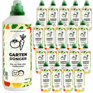 Gartendünger – Mineralischer NPK Flüssigdünger mit Stickstoff – Universaldünger für Gartenpflanzen – Blumen- & Sträucher-Dünger - Silberkraft