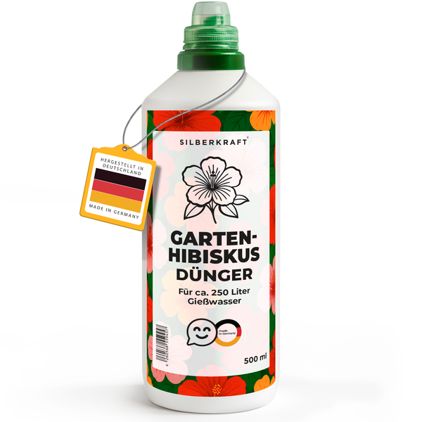 Nawóz do hibiskusa ogrodowego - mineralny nawóz płynny NPK z azotem - nawóz do hibiskusa ogrodowego - nawóz do krzewów ozdobnych - Silberkraft