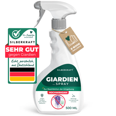 Giardienspray gegen Giardien, Bakterien, Viren & Pilze inkl. kostenloses eBook - Silberkraft