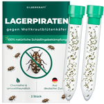 Silberkraft lager pirates przeciwko wełnistkom - naturalne, pożyteczne owady do zwalczania wełnistek w gospodarstwie domowym, bez środków chemicznych, z niemieckiej hodowli, 2x 30 piratów lagerowych w tubie