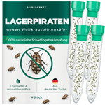 Silberkraft lager pirates przeciwko wełnistkom - naturalne, pożyteczne owady do zwalczania wełnistek w gospodarstwie domowym, bez środków chemicznych, z niemieckiej hodowli, 4 x 30 lagerów piratów w tubie