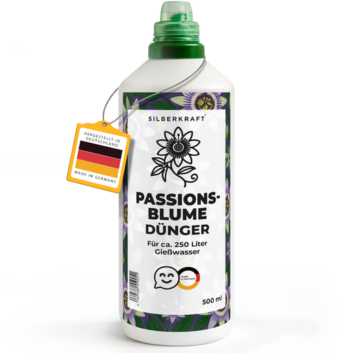 Passionsblumendünger – Mineralischer NPK Flüssigdünger mit Stickstoff – Dünger für Passionsblumen (Passiflora) – Kletterpflanzen-Dünger - Silberkraft