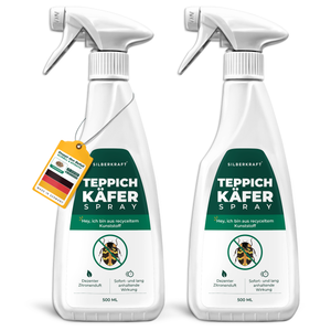 Teppichkäfer Spray - Teppichkäfer vertreiben & loswerden - Silberkraft