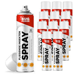 BugPower Spray na owady latające 400 ml - szerokie spektrum działania - szybkie działanie i efekt powalający - srebrna moc