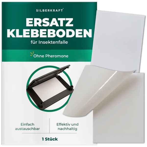 Silberkraft Ersatz Klebeboden für Insektenfalle 1 Stück – Klebefläche ohne Pheromone