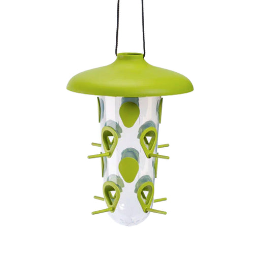 Vogelfutterspender und Vogeltränke - 3-in-1 Set - Multifunktionale Futterstation - 22 cm - Silberkraft