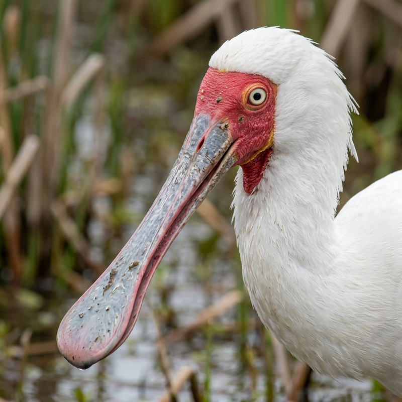 Afrikanischer Löffler (Platalea alba), ilustracja AI