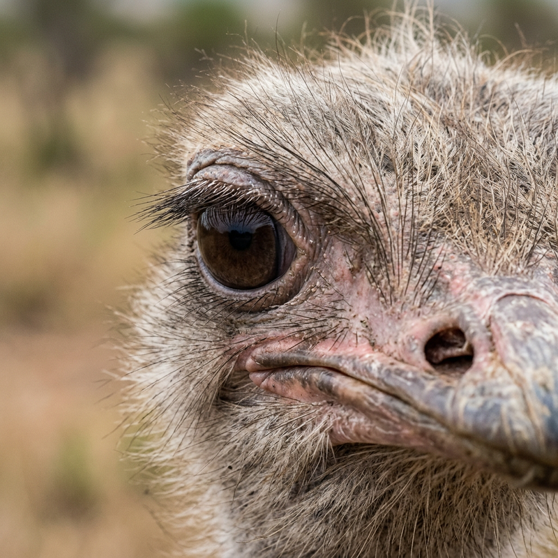 Afrikanischer Strauß (Struthio camelus), ilustracja AI