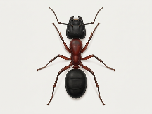 Gmachówka (Camponotus), robotnica widziana z góry