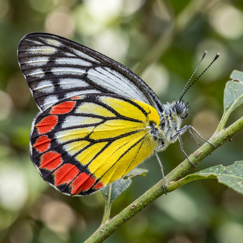 Bemalte Jezebel (Delias hyparete), ilustracja AI