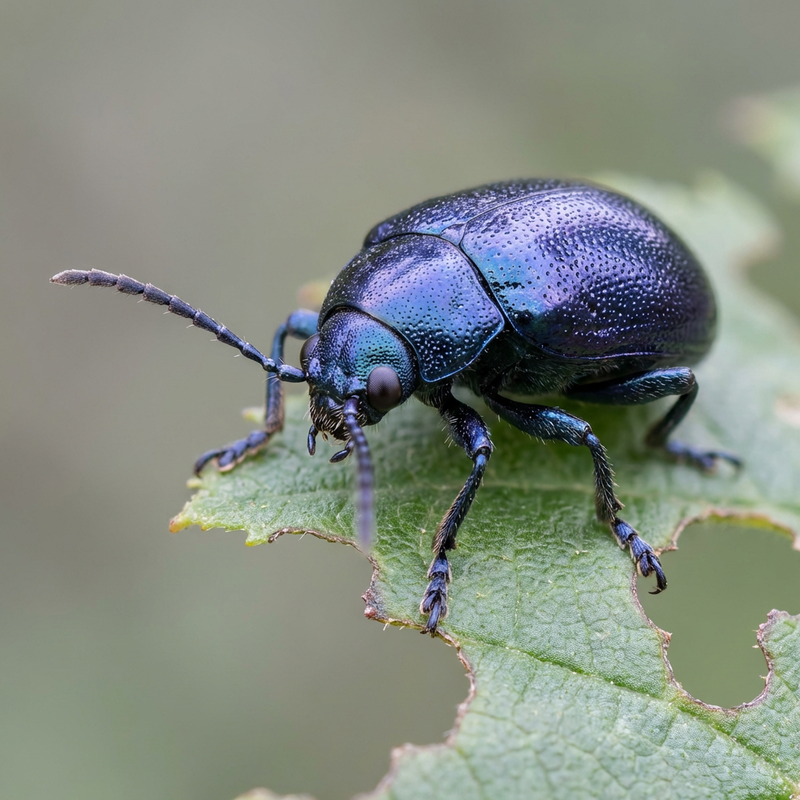 Chrząszcz olchowy niebieski