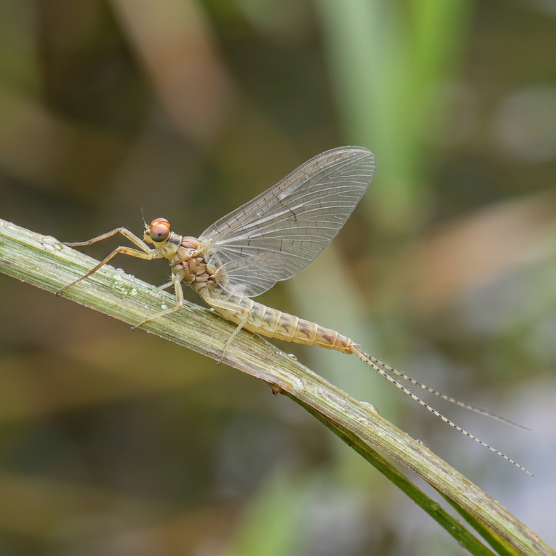 Cloeon Mayfly (Cloeon), ilustracja AI