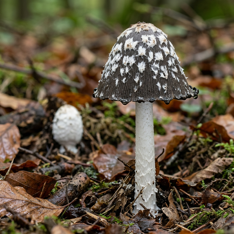 Elstern-Tintling (Coprinopsis picacea), ilustracja AI