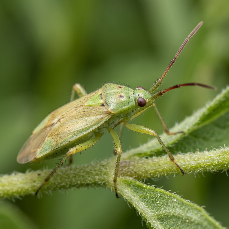 Miękki błąd truskawkowy (Calocoris norvegicus), ilustracja AI