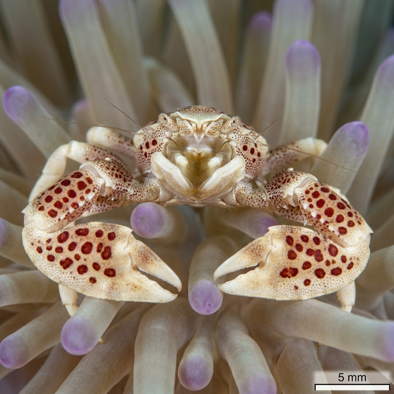 Cętkowany krab porcelanowy