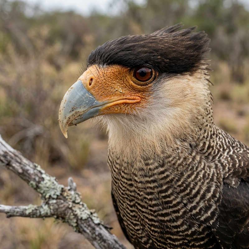Haubenkarakara (Caracara plancus), ilustracja AI