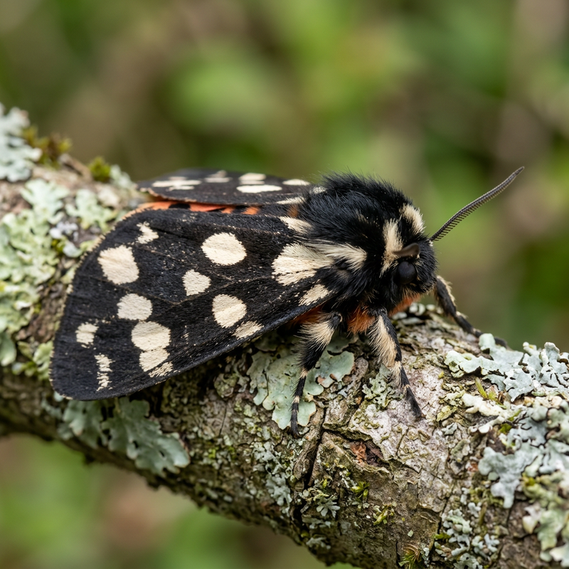 Hecken-Bärenspinner (Arctia villica), ilustracja AI