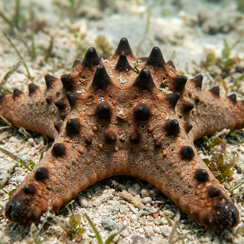 Kakaoseestern (Protoreaster nodosus), ilustracja AI