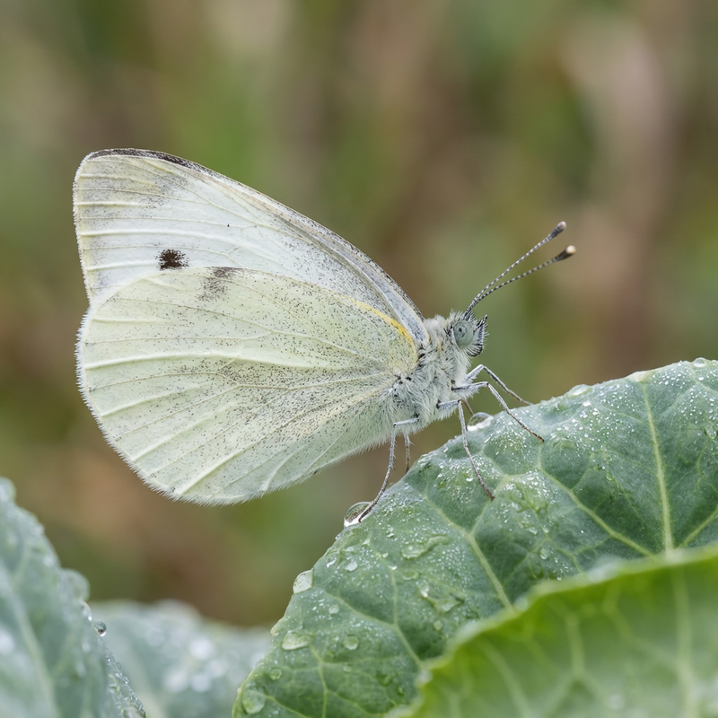 Mały biały motyl z kapusty