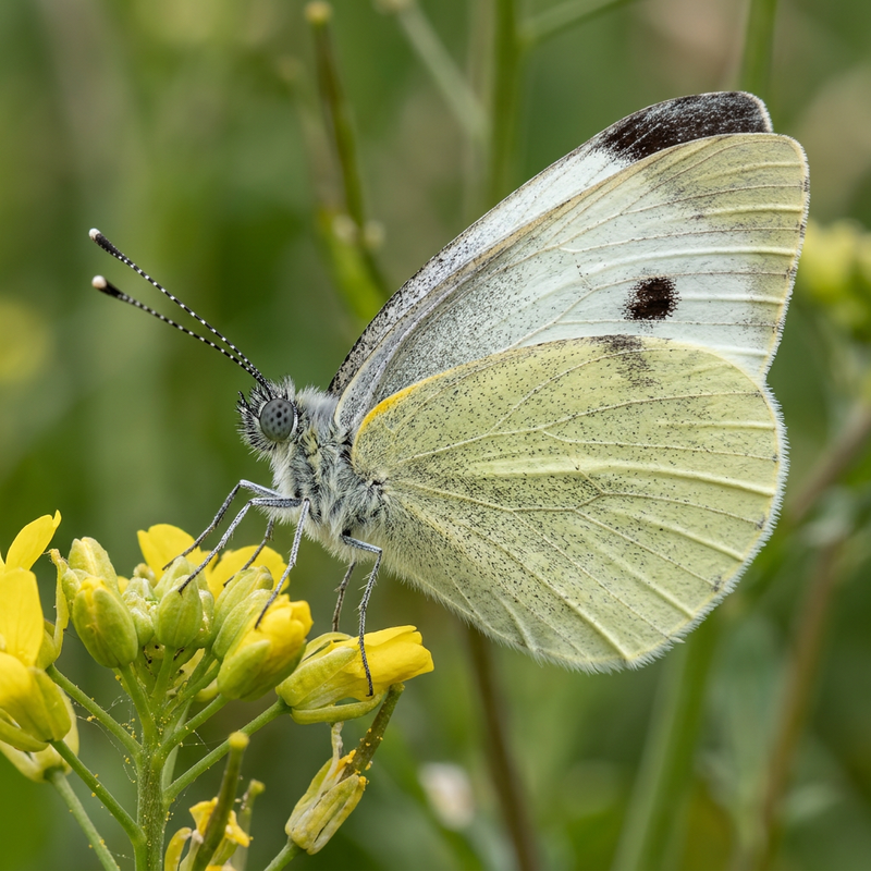 Motyl kapuściany biały (rodzaj) (Pieris), ilustracja AI