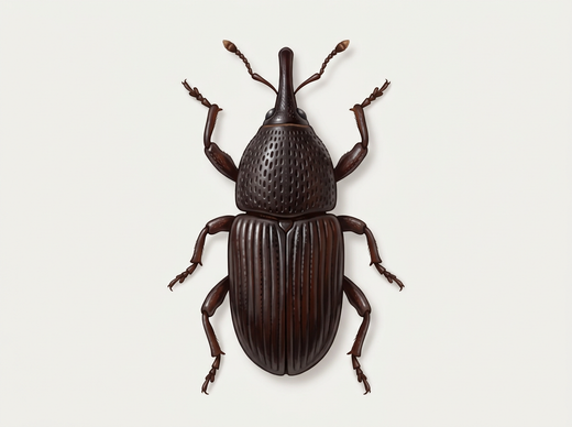 Chrząszcz zbożowy (Sitophilus granarius) z góry