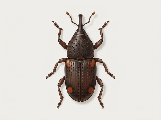 Ryjkowiec kukurydziany (Sitophilus zeamais) z góry