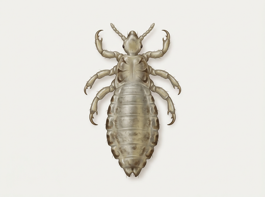Wszy cielesne (Pediculus humanus corporis) z góry