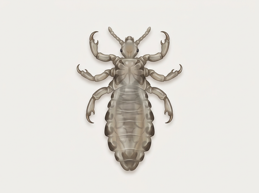 Wszy głowowe (Pediculus humanus capitis) z góry
