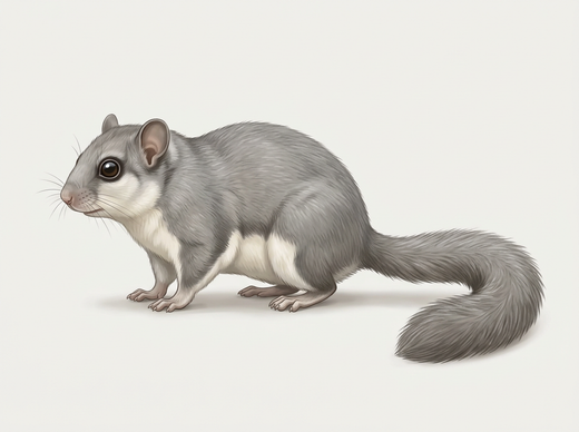 Popielica (Glis glis) z boku