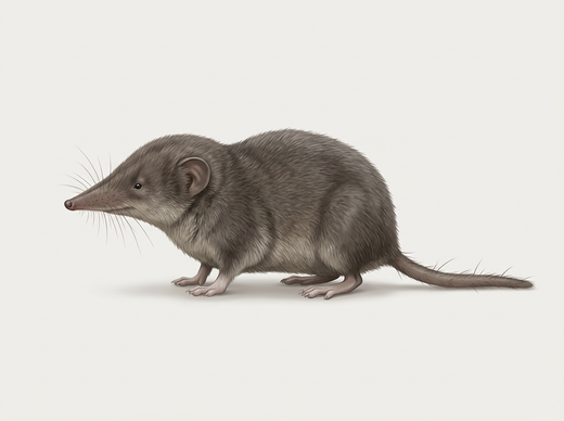 Ryjówka (Soricidae) z boku