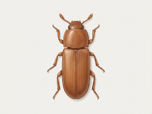 Trojszyk (Tribolium castaneum) widziany z góry