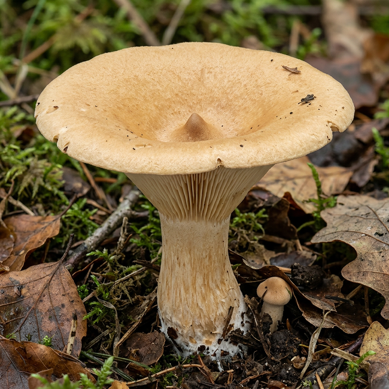 Mönchskopf (Clitocybe geotropa), ilustracja AI