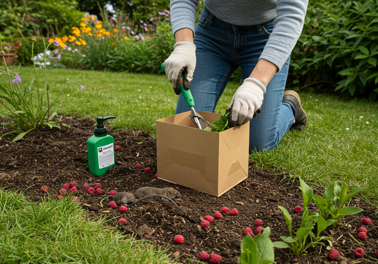 Neudorff Sugan MäuseFalle mit Langzeitköder — Anwendungs-Szene