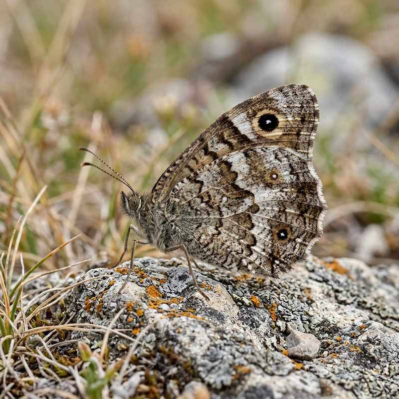 Aksamitny motyl w kolorze ochry