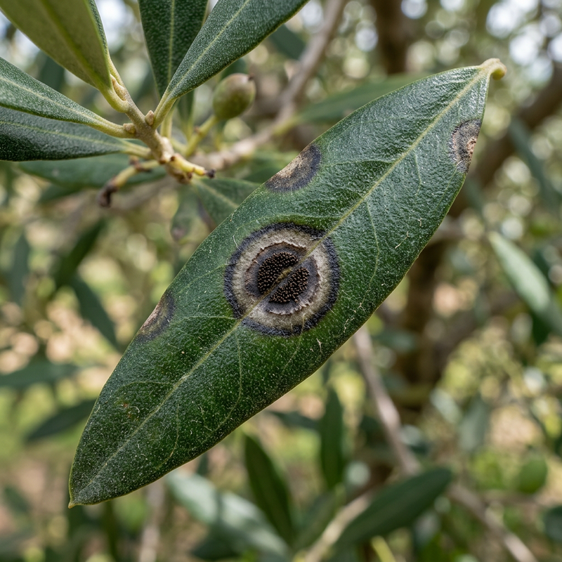 Choroba pawia (grzyb: Venturia oleaginea)