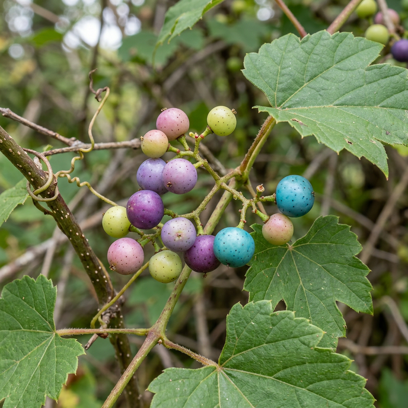 Porzellanbeere (Ampelopsis glandulosa), ilustracja AI
