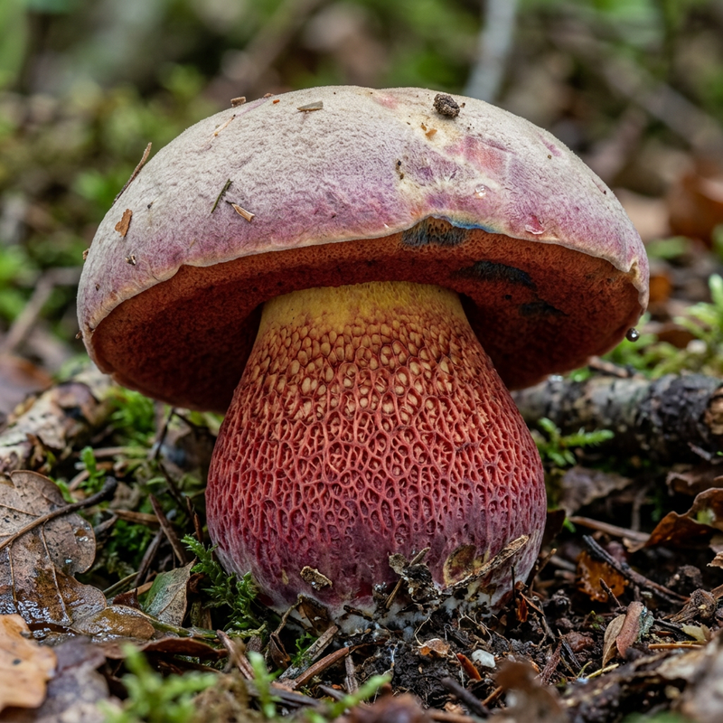 Purpur-Röhrling (Artkomplex) (Rubroboletus), ilustracja AI