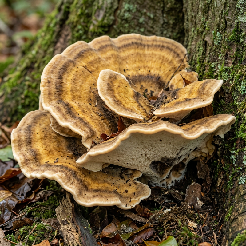 Gigantyczny Porling (Meripilus giganteus), ilustracja AI