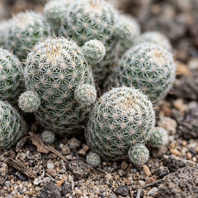 Schlanke Mammillarie (Mammillaria vetula gracilis), ilustracja AI