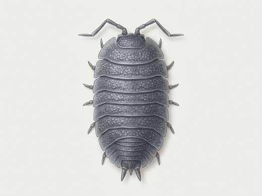 Woodlouse (Porcellio scaber) z góry
