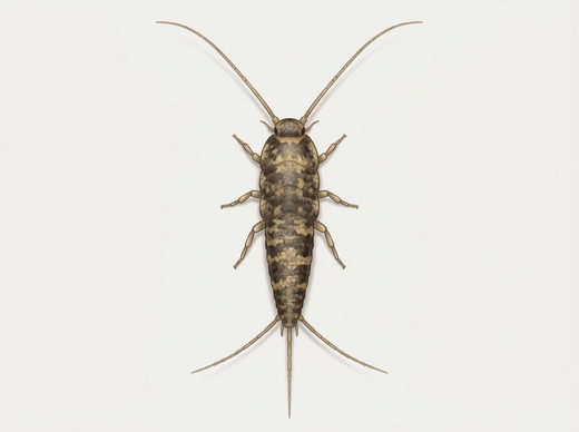 Termobia domowa (Thermobia domestica) widziana z góry
